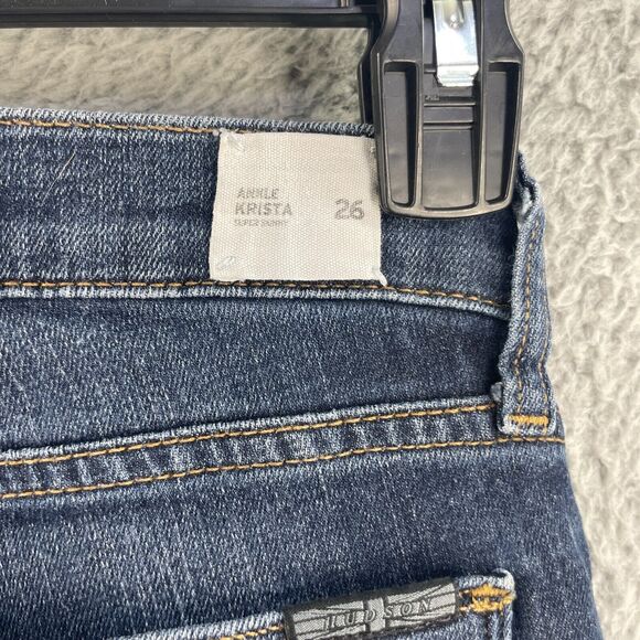 Hudson Womens Jeans Sz 26 Ankle Krista Skinny Pants Denim Blue - Picture 6 of 15